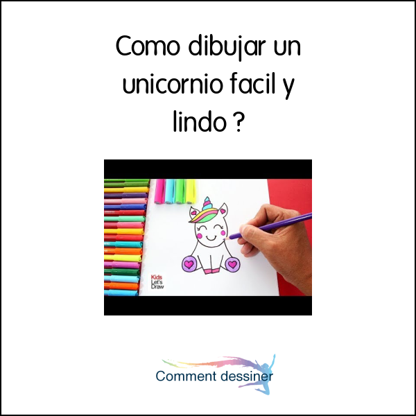 Como dibujar un unicornio facil y lindo